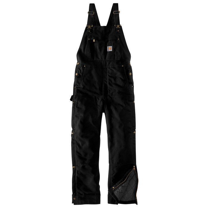 LOOSE FIT FIRM DUCK INSULATED BIB OVERALL - BLK-Black | Carhartt 104393