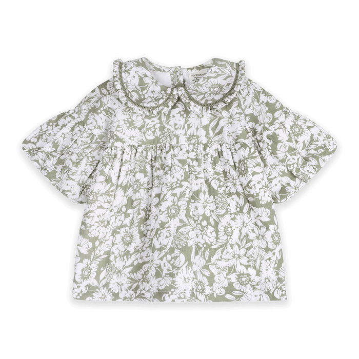 Lucille Floral Baby Dress & Bloomer Set (Organic Muslin) - Front