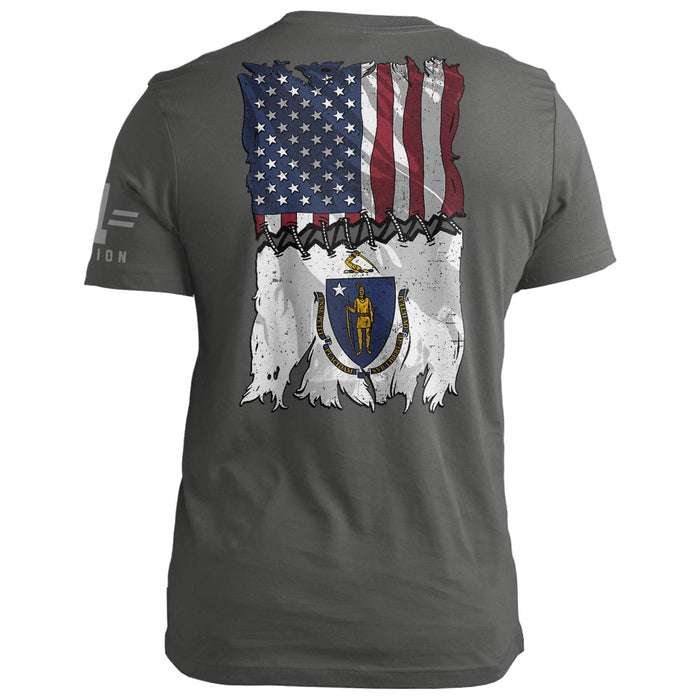 Massachusetts Stitch Flag USA