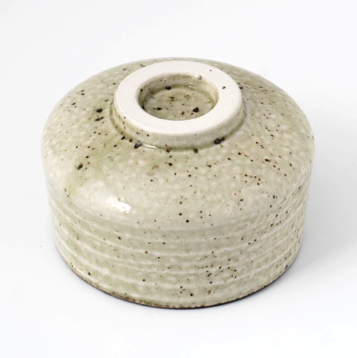 Matcha Tea Bowl Chawan -  Speckled Pale Lime Green