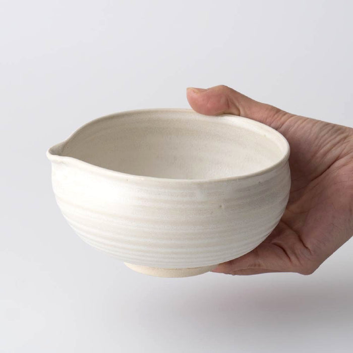 Matcha Tea Bowl Chawan-Spouted  Multi Bowl [White]