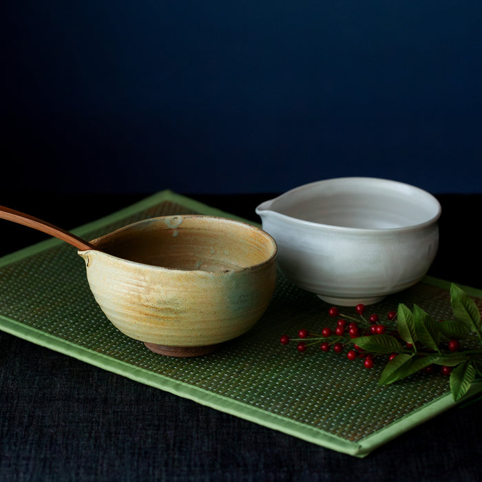 Matcha Tea Bowl Chawan-Spouted  Multi Bowl [Yellow]