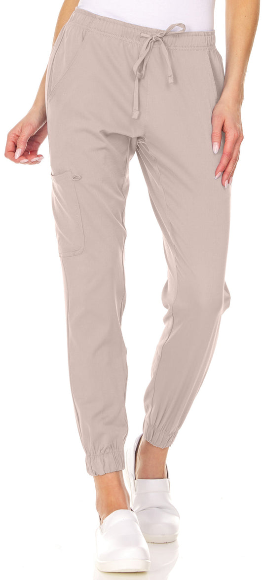 Medichic Leah Elastic Waist Cargo Jogger Scrub Pants
