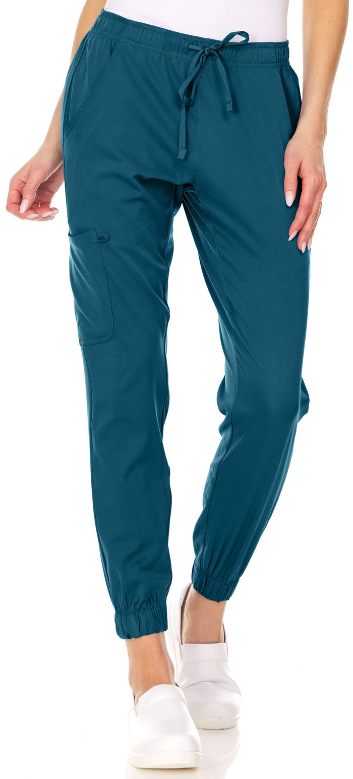 Medichic Leah Elastic Waist Cargo Jogger Scrub Pants
