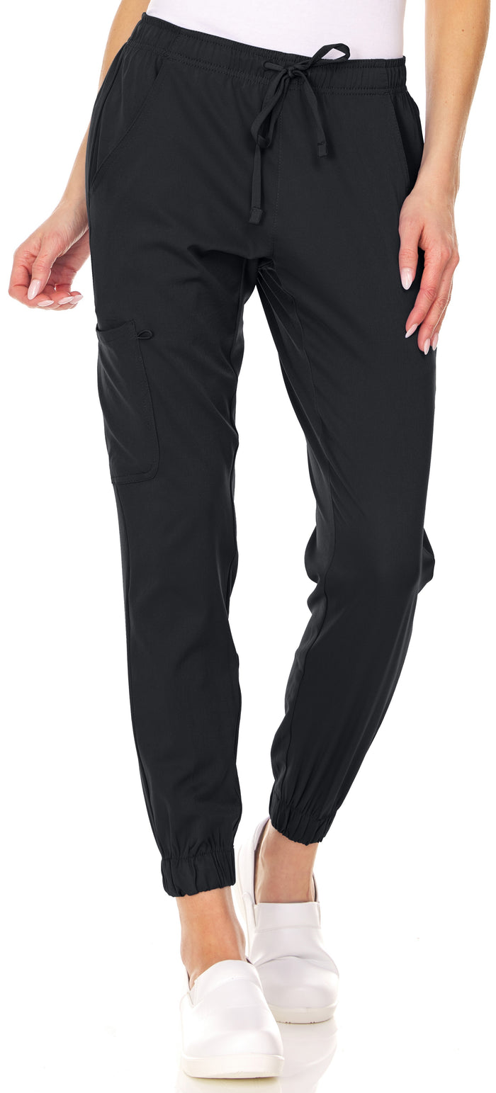 Medichic Leah Elastic Waist Cargo Jogger Scrub Pants