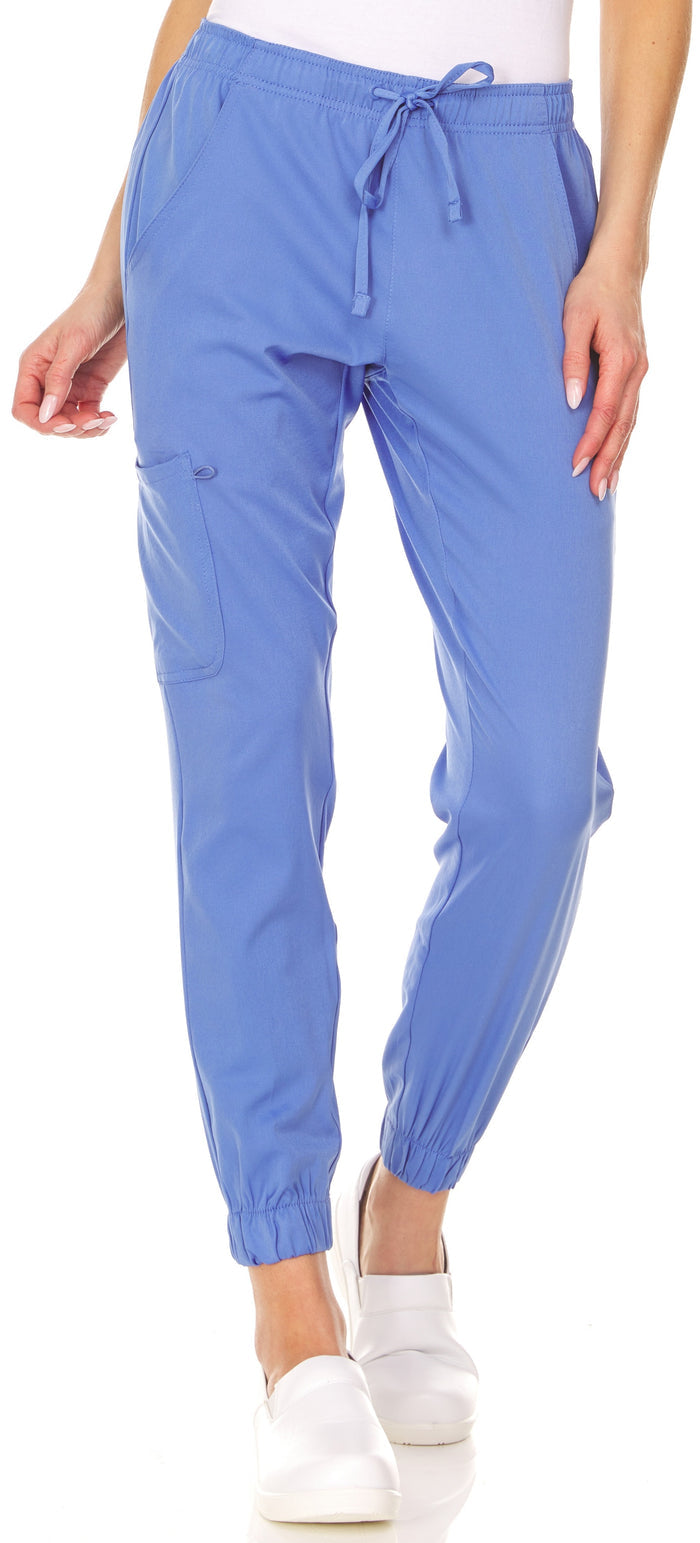 Medichic Leah Elastic Waist Cargo Jogger Scrub Pants