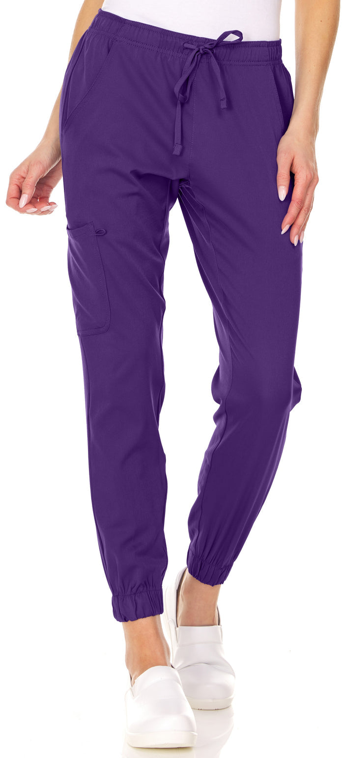 Medichic Leah Elastic Waist Cargo Jogger Scrub Pants