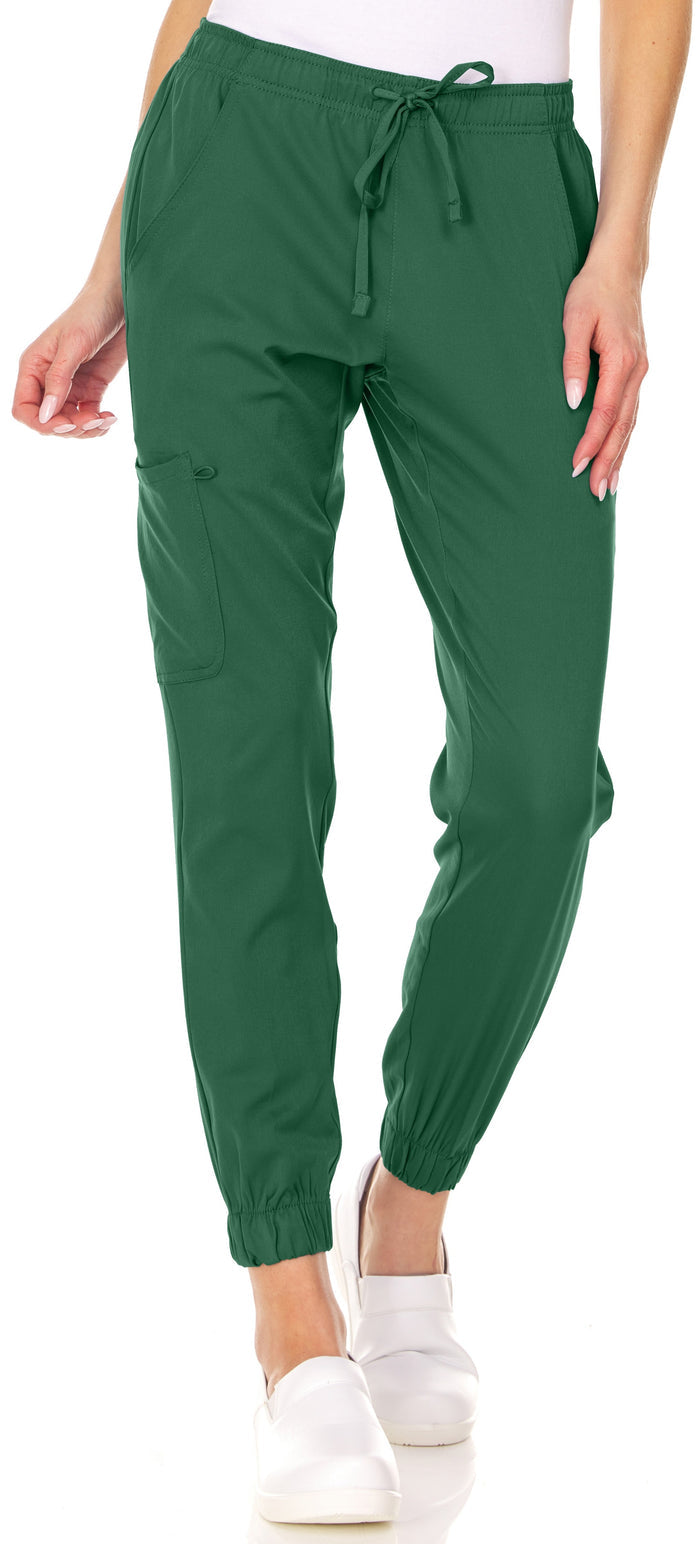Medichic Leah Elastic Waist Cargo Jogger Scrub Pants