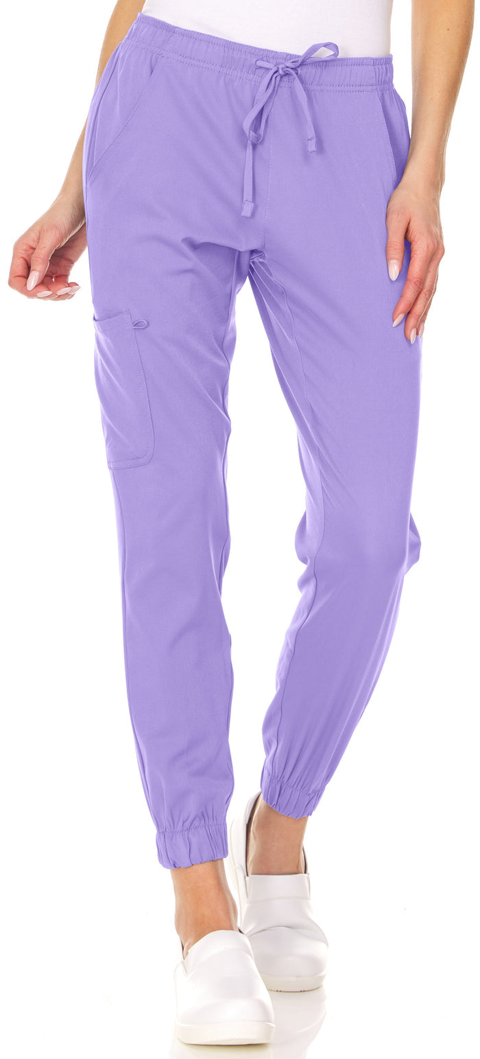 Medichic Leah Elastic Waist Cargo Jogger Scrub Pants
