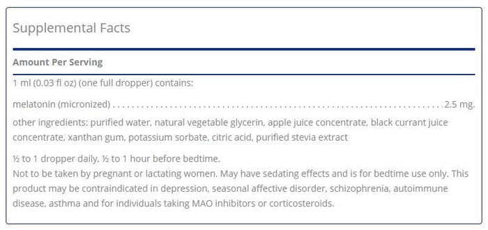 Melatonin liquid by Pure Encapsulations