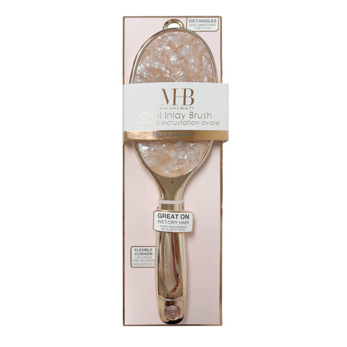 MHB Oval Inlay Hair Brush Rose Gold