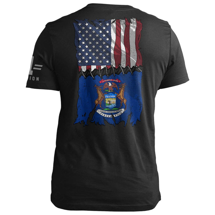 Michigan Stitch Flag USA