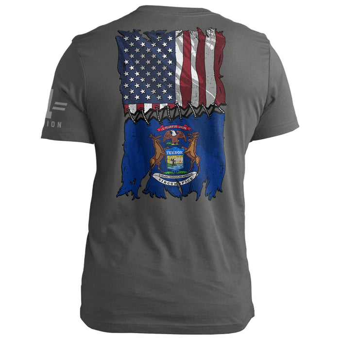 Michigan Stitch Flag USA