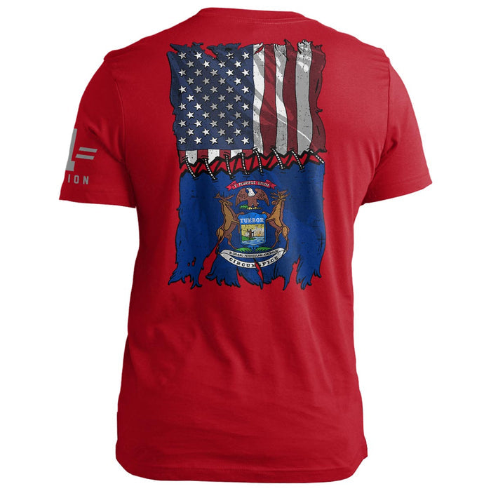 Michigan Stitch Flag USA