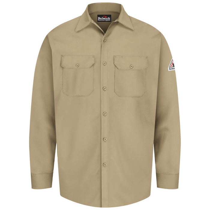 MIDWEIGHT EXCEL FR WORK SHIRT - KH-Khaki | Bulwark SEW2