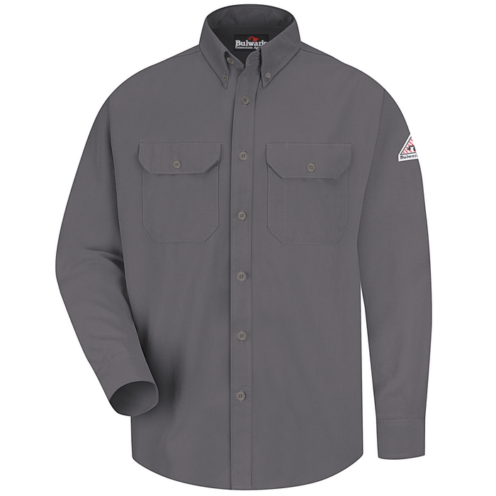 MIDWEIGHT FR DRESS UNIFORM SHIRT - GY-Grey | Bulwark SMU2