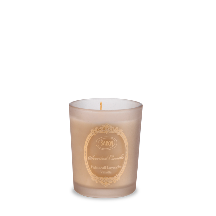Mini Glass Candle Patchouli Lavender Vanilla