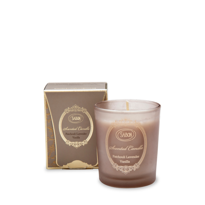 Mini Glass Candle Patchouli Lavender Vanilla