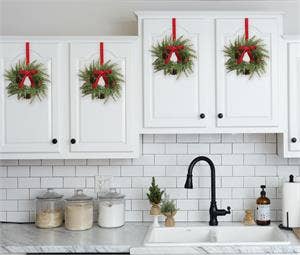 Mini Wreath - Velvet Red Bow