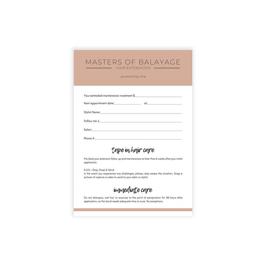 MOB Hair Care 101 Cards Professional Salon Products