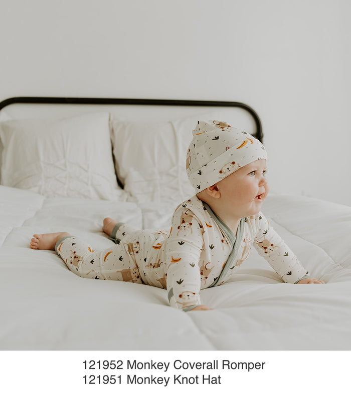Monkey In The Woods Baby Knot Hat (Organic Cotton)