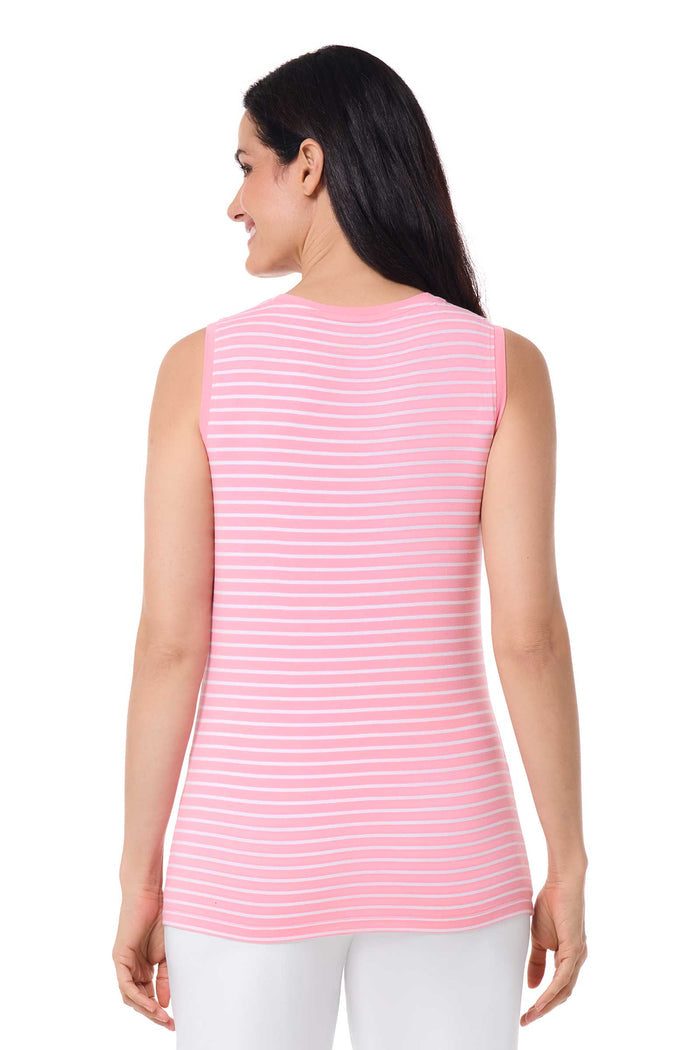 Color_Flamingo Pink/White Stripe