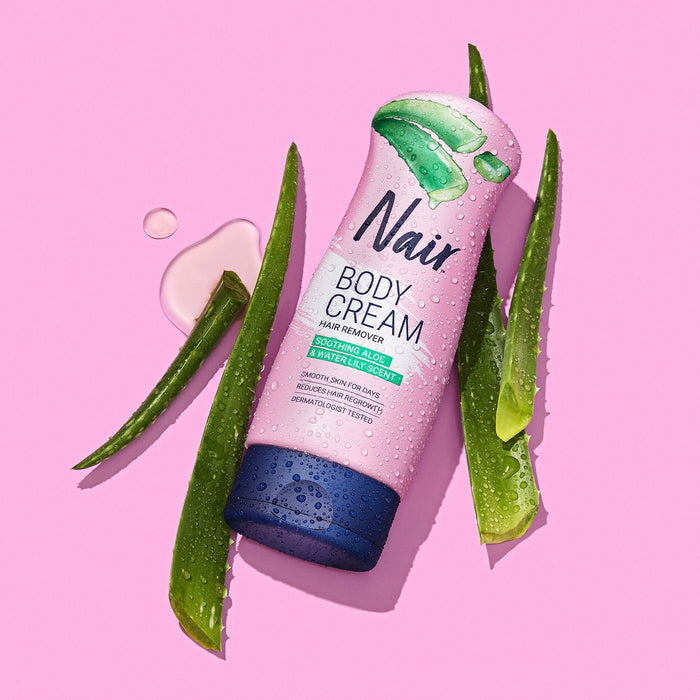Nair Hair Remover Body Cream Soothing Aloe & Water Lily 9oz - ikatehouse