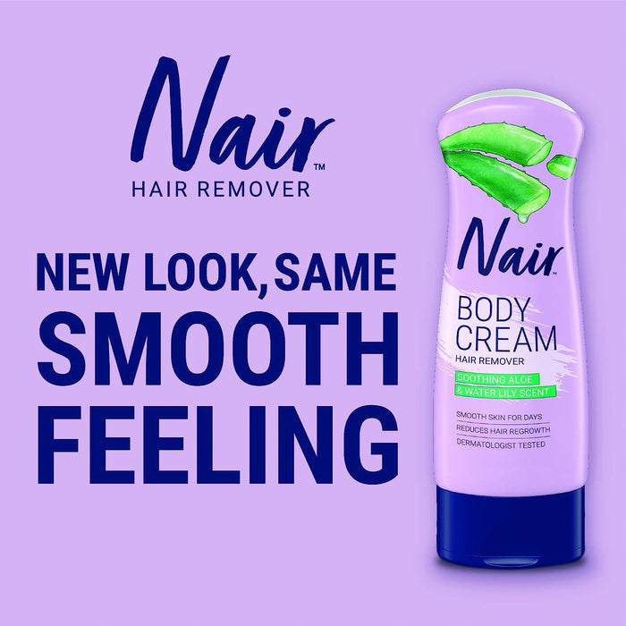 Nair Hair Remover Body Cream Soothing Aloe & Water Lily 9oz - ikatehouse