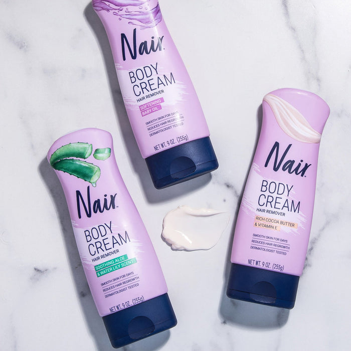 Nair Hair Remover Body Cream Soothing Aloe & Water Lily 9oz - ikatehouse