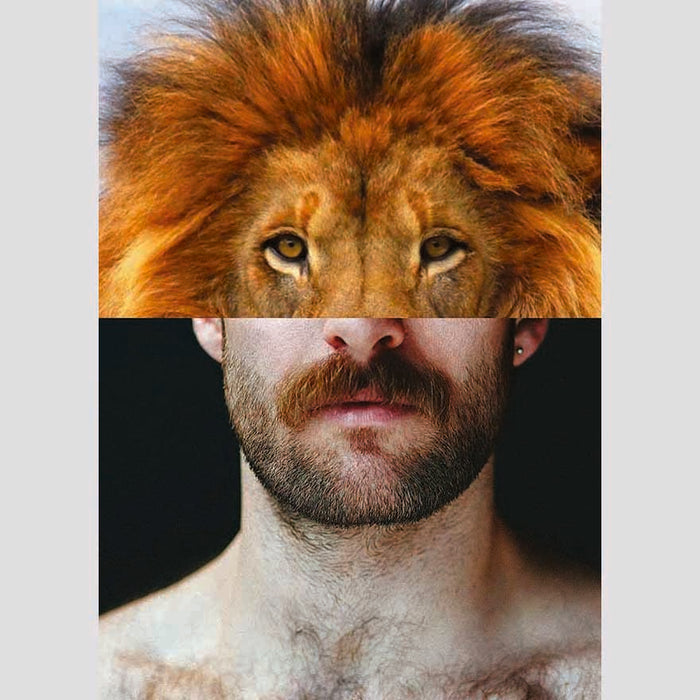 Naro Pinosa Lion Mustache Postcard