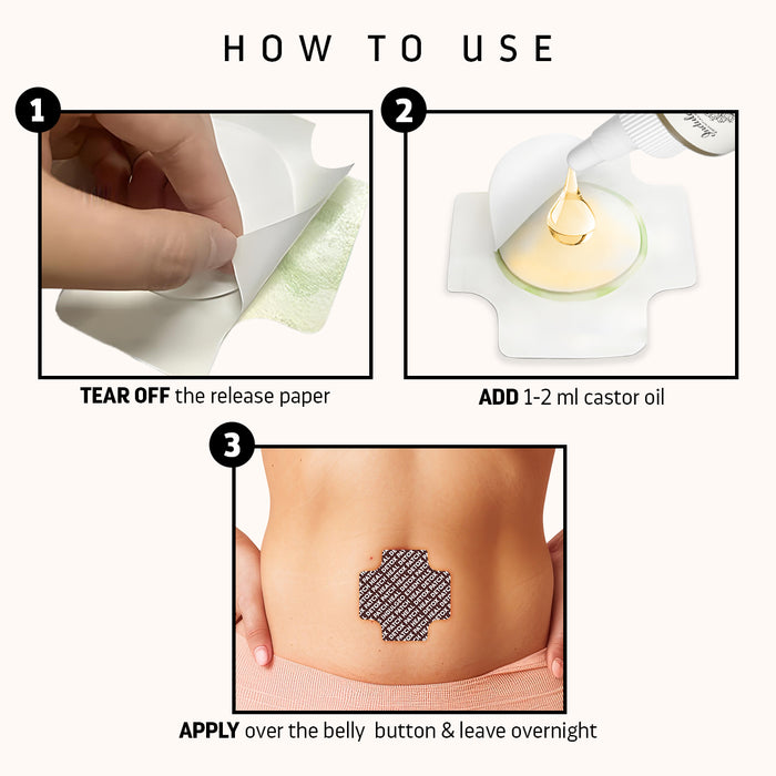 Navel Stick On Patches for Castor Oil (20 units)