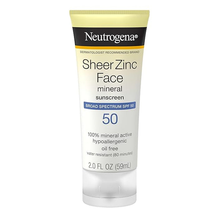 Neutrogena Sheer Zinc Face Mineral Sunscreen SPF50 2oz/ 59ml