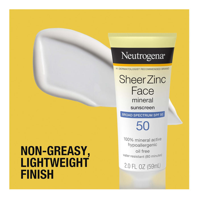 Neutrogena Sheer Zinc Face Mineral Sunscreen SPF50 2oz/ 59ml
