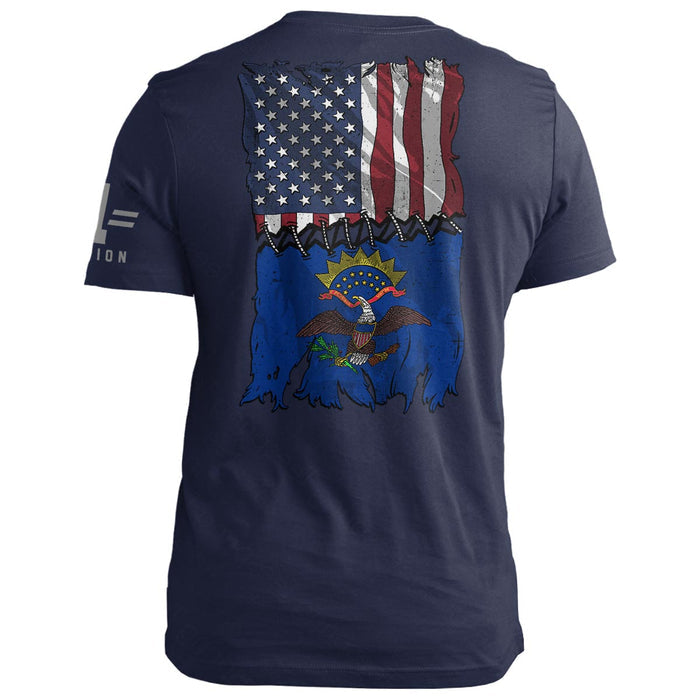 North Dakota Stitch Flag USA