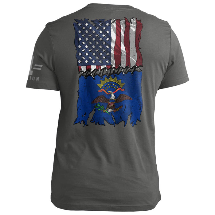 North Dakota Stitch Flag USA