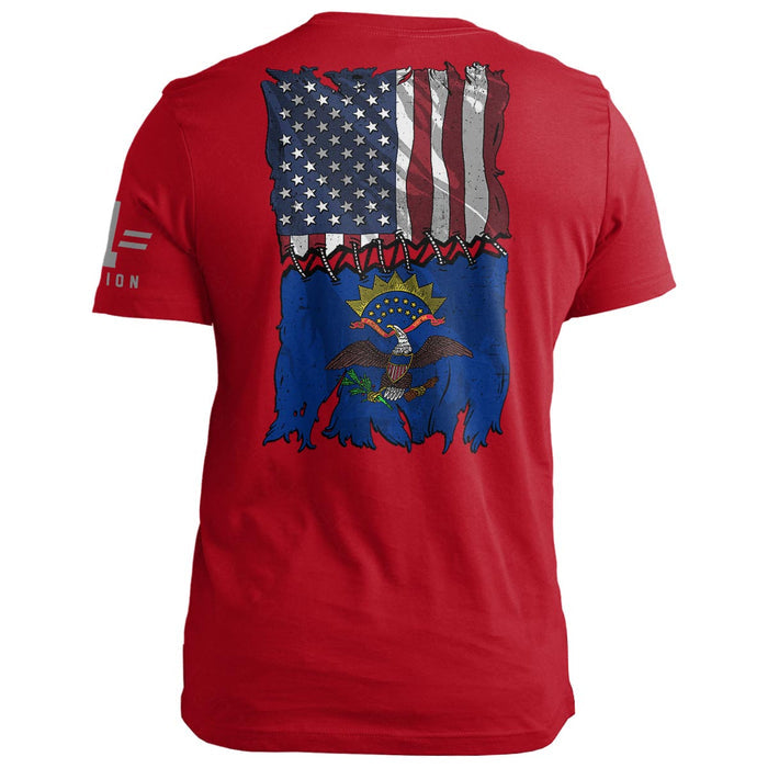 North Dakota Stitch Flag USA