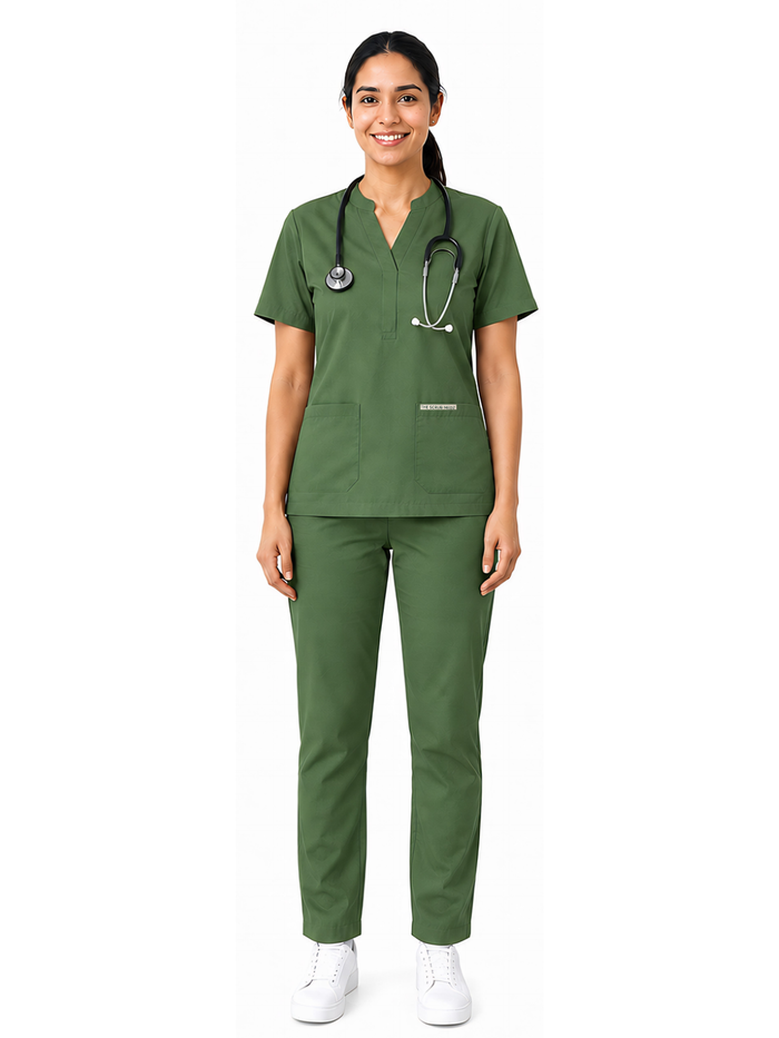 ONYX 4 POCKET MANDARIN WOMEN (GREEN) SCRUB