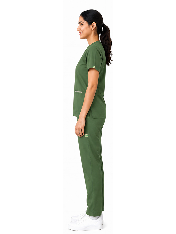 ONYX 4 POCKET MANDARIN WOMEN (GREEN) SCRUB