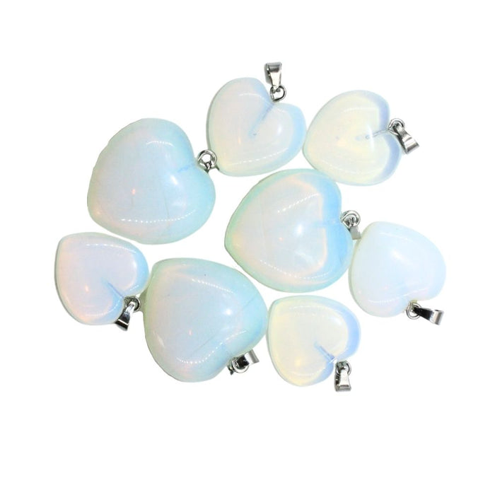 Opalite Heart Pendant - earths elements