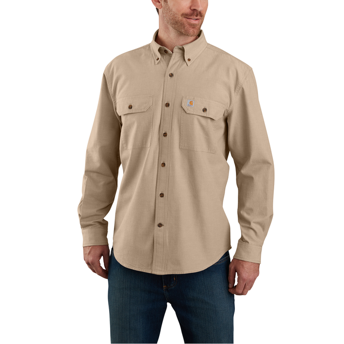 ORIGINAL FIT LONG SLEEVE SHIRT - 256-Dark Tan Chambray | Carhartt 104368