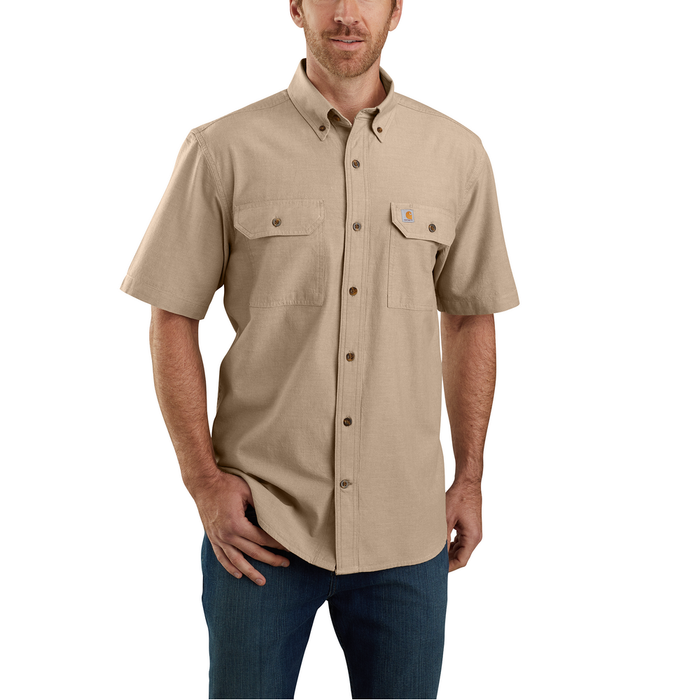 ORIGINAL FIT SHORT SLEEVE SHIRT - 256-Dark Tan Chambray | Carhartt 104369