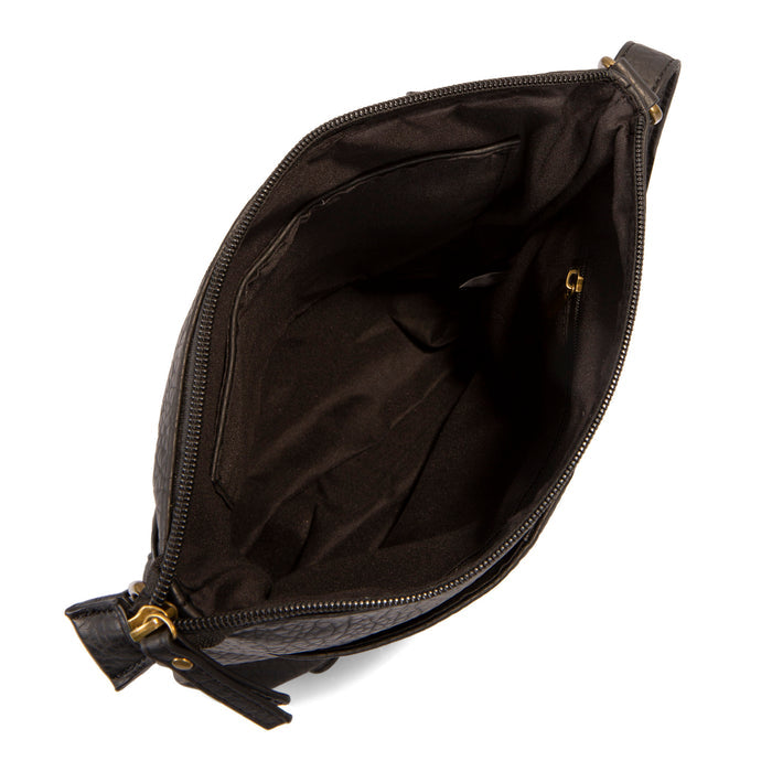 Pebbled N/S Crossbody Bag - Bentley