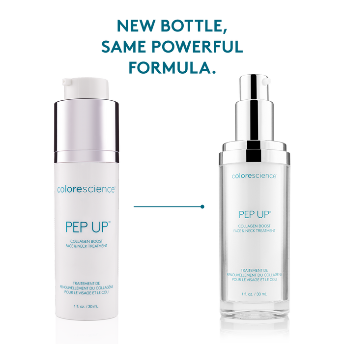 new bottle, same formula. Pep Up Collagen Boost Face & Neck Serum || all
