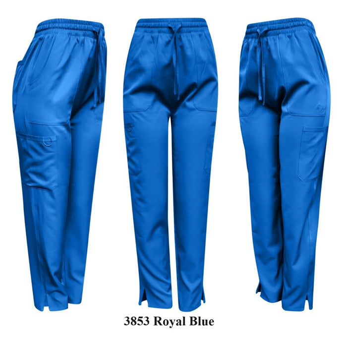 Pepino Uniforms Unisex Drawstring Elastic Waist Cargo Stretch Side Slit Scrub Pants