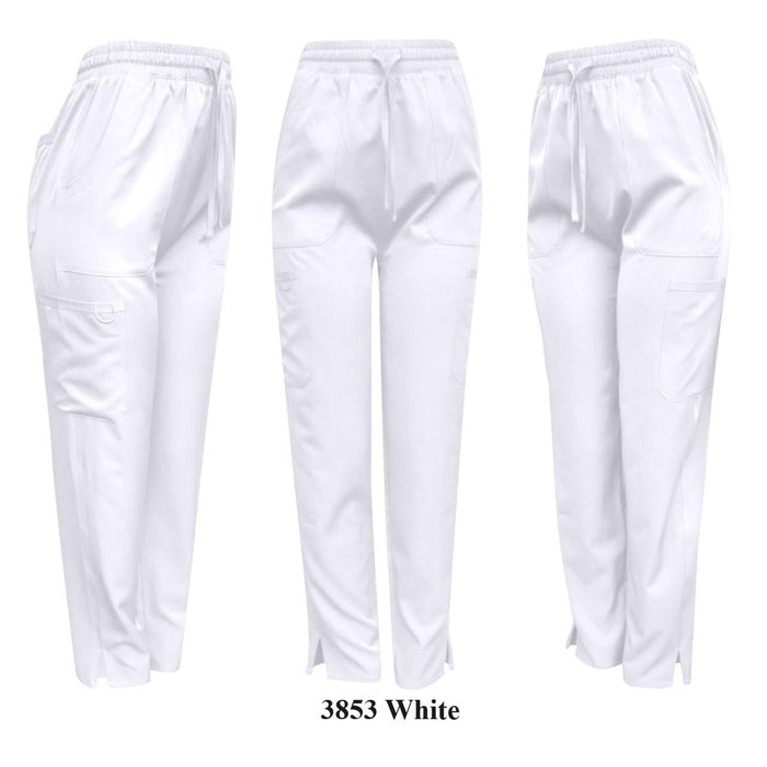 Pepino Uniforms Unisex Drawstring Elastic Waist Cargo Stretch Side Slit Scrub Pants