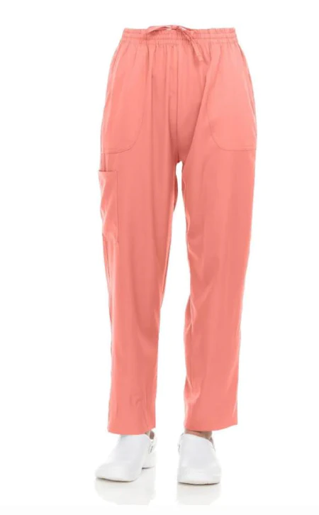 Pepino Uniforms Unisex Elastic Waist Stretch Cargo Scrub Pants