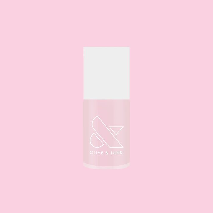 Olive and June Pink Capiz nail polish bottle in soft milky pink shade for a long-lasting mani or pedicure