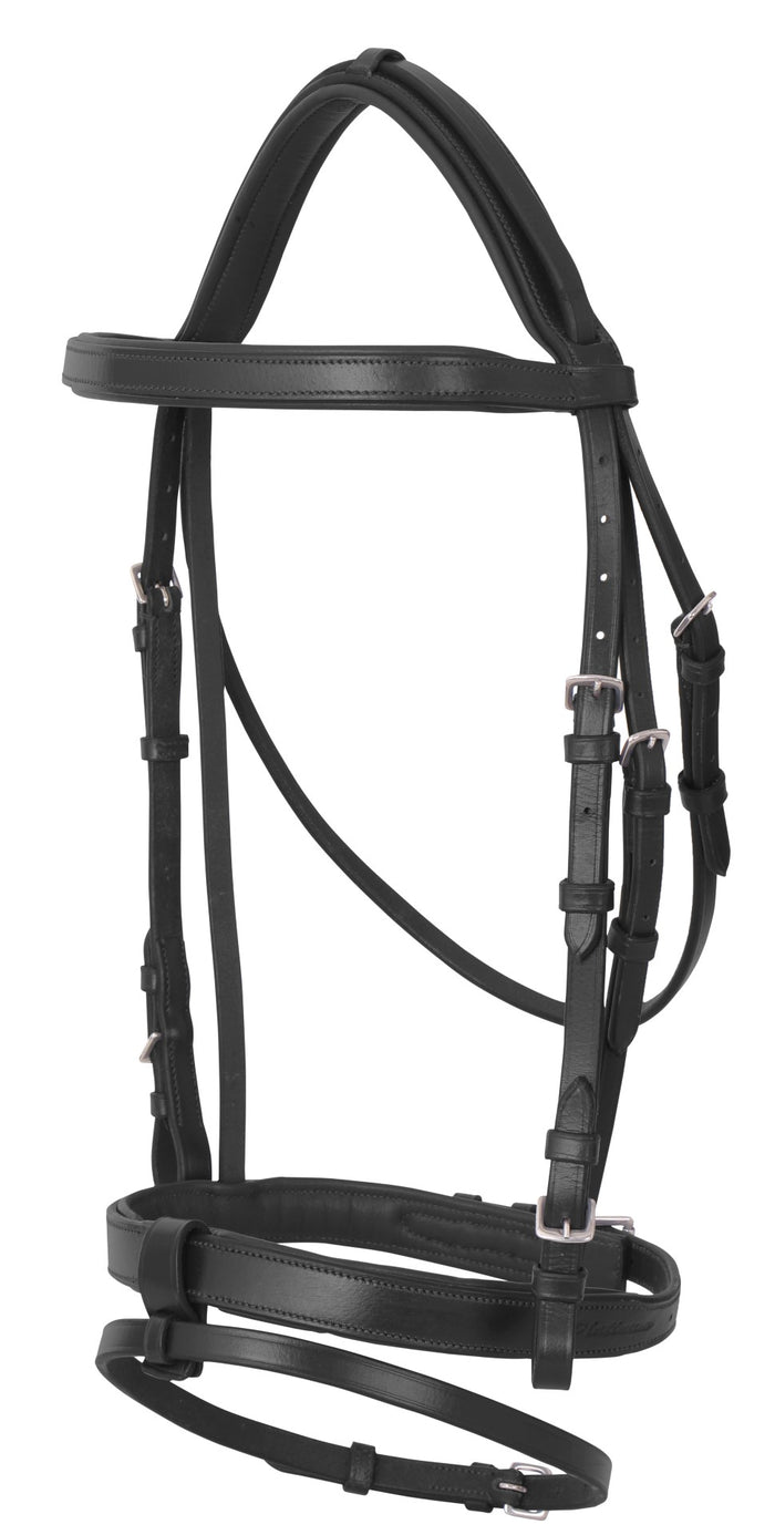 Platinium  Flat Padded Hanoverian Bridle