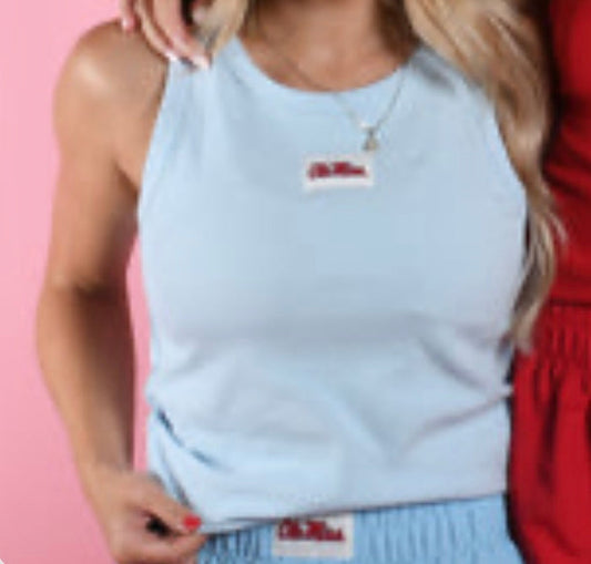 Preorder LM-Baby Blue Ole Miss Tank