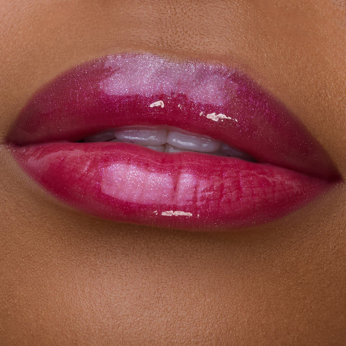Private Screening | A Juicy Berry Fuchsia Lip Oil with Prismatic Shimmer